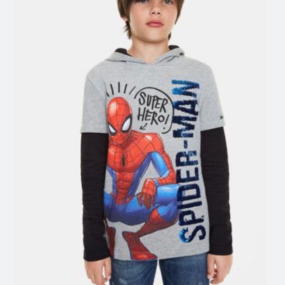 Desigual Spider-Man Collab Kids Hoodie. NWT size 13/14